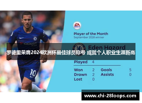 罗德里荣膺2024欧洲杯最佳球员称号 成就个人职业生涯新高